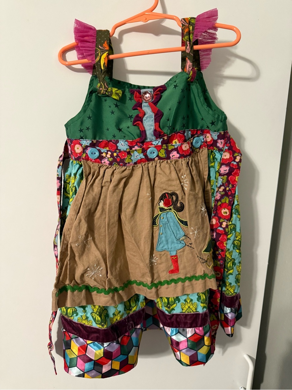 Matilda Jane Christmas Girls Apron Dress